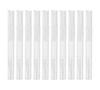 NOLITOY 10Pcs 5Ml Empty Nail Oil Pens Refillable Plastic Twist Tubes with Brush Tip, Multi Functional Easy Replacement Containers for Nail Care Routine