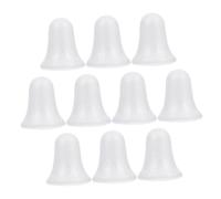 NOLITOY 10pcs 8.8cm Handmade White Foam Jingle Bells DIY Christmas Tree Hanging Ornaments Solid Bell Decorations for Holiday Crafting and Festive Home Décor