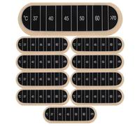 NOLITOY 10pcs Adhesive Temperature Strips for Brewing Fermenting - Stick-on Thermometer Sticker for Wine, Beer, Fish Tank Glass Carboy - Accurate Disposable Temperature Monitor