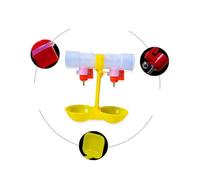 NOLITOY 10pcs Automatic Poultry Watering Fountains with Steel Ball Valve Yellow Chicken Duck Drinkers for Farm Use Efficient Ball Type Drinking Bowls for Birds Quail Pigeons