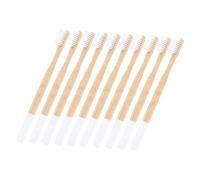 NOLITOY 10pcs Bamboo Toothbrush Set for Adults with Soft Extra Soft Bristles Reusable Eco Friendly Bamboo Handle Non Slip Grip Gentle Cleaning for Teeth and Gums White Bristle Manual