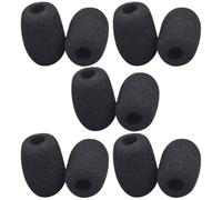 NOLITOY 10pcs Black Microphone Windscreen Sponge Covers for Lapel Microphones Mini Size Design Easy to Remove Suitable for Teaching and Speech