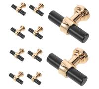 NOLITOY 10pcs Black Single-Hole Cabinet Knobs Modern Minimalist Handles for Kitchen Cabinets Dressers and Wardrobes Alloy with Wear-Resistant Finish Versatile Drawer Pulls for Home