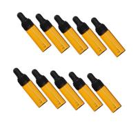 NOLITOY 10pcs Brown Essential Oil Dropper Bottles Refillable Glass Small Bottles for Oil Storage for DIY Beauty Products