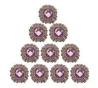 NOLITOY 10pcs Embellished Buttons Rhinestone Buttons Alloy Crafting for Garments Sweaters Vintage Style Craftsmanship Versatile Embellishment for Daily Wear and Parties