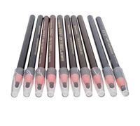NOLITOY 10Pcs Eyebrow Pens for Women Soft Peel-off Brow Pencils in Natural Shades Easy to Outline and Shape Eyebrows Portable Makeup for Home and Salon Use