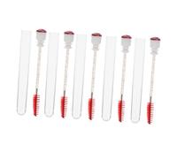 NOLITOY 10pcs Eyelash Extensions Brush with Glitter Portable Tubes Ergonomic Eyelash Applicator Comb for Smoothing and Separating Lashes Easy to Hold Makeup Tool for Precise Application