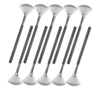 NOLITOY 10pcs Fan Makeup Brushes for Face Mask and Acid Essence Application Soft Hair Cosmetic Brushes for Highlighter and Powder Compact Esthetician Supplies