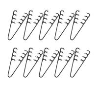 NOLITOY 10pcs Fluffy Textured Styling Comb Men's Texture Comb Abs Black