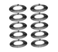 NOLITOY 10pcs Full Circular Stretch Comb Hairband Plastic Circle Comb Headband Holder for Women Hair Styling and Daily Use