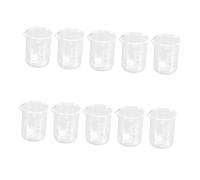 NOLITOY 10Pcs Glass Measuring Cups with Scale Premium Transparent Laboratory Beakers for Cooking Baking Medicine and Chemistry Clean Non-Stick Surface for Precise Liquid Measurement
