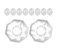 NOLITOY 10pcs Guitar Effect Cap Mushroom Footswitch Covers Plastic Pedal Button Protectors with Noise-suppressing Design Precise Operation for Electric Guitar Pedals Stylish Diamond Shape