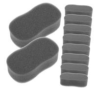 NOLITOY 10pcs Hair Removal Sponge Neck Duster Soft Gentle Hair Duster for Salon Barber Use and Personal Grooming Reusable Black Sponge Brush for Efficient