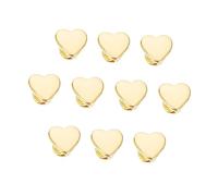 NOLITOY 10Pcs Heart-shaped Watch Band Charms Decorative Nails for Silicone Straps Install Alloy Studs Accessories for Smartwatch Bands Gold Color