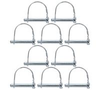 NOLITOY 10pcs High-strength Carbon Steel Trailer Coupler Shaft Locking Pins with Quick Release for Backyard and Garden Use, Silver Sturdy Lock Pins That Will Not Loosen