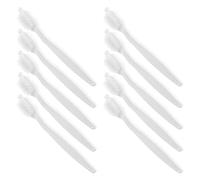 NOLITOY 10pcs Kitchen Cleaning Brushes for Juicers and Coffee Grinders, and Flexible Nylon Design, Precision Cleaning for Narrow Spaces, White Plastic Handles, for Household and Kitchen