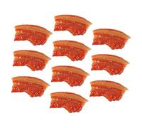 NOLITOY 10pcs Lifelike Artificial Streaky Meat Model PVC Decoration Food Prop for Restaurant Hotel Museum Display Realistic Simulation Kitchen Play