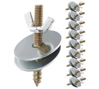 NOLITOY 10pcs M5x50mm Bird Cage Screws Kit with Washers for Parrot Perch Mounting, Double-ended Screws Compatible with Bird Springboards and Breeding Stands, Pet Cage Fitting Accessories