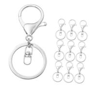 NOLITOY 10pcs Metal Keychain Clasps DIY Craft Accessories for Men Smooth Key Rings with Easy Open Clips Stylish Key Chain Hooks for Bags Jewelry