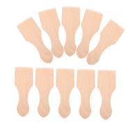 NOLITOY 10pcs Mini Wooden Spatulas Set Small Wooden Cooking Turners for Pretend Play Decorative Rice Cake Spatula Kitchen Accessories Realistic Simulation Kitchen Utensils for Group