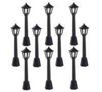 NOLITOY 10pcs Miniature Dollhouse Lamp Posts Sturdy Mini Model House Lights for Micro Landscape Railway Train Props Garden Accessories Easy Installation for Dollhouse and Sand Tray