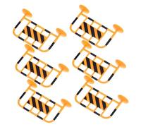 NOLITOY 10pcs Miniature Traffic Barrier Simulation Road Signs and Orange Iron Fence Roadblocks Interactive Pretend Play Educational for Boys Learn Traffic Safety and Enhance Cognitive