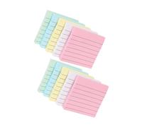 NOLITOY 10Pcs Multi Color Lined Sticky Memo Pads Strong Adhesive Note Stickers for Office Students Teachers Portable Self Stick Message Notes for Planning Reminders Scheduling