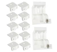 NOLITOY 10Pcs Plastic and Metal Venetian Blind Bracket Clips Wall Mounted Curtain Holdback Holders for Drapery and Window Blinds Fixing Supports for Various Curtain Thicknesses