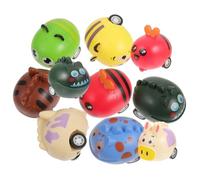NOLITOY 10pcs Pull Back Car Friction Powered Mini Vehicles with Vivid Cartoon Design Plaything for Cognitive Development and Fun Gift for Boys