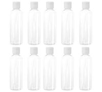 NOLITOY 10pcs Refillable Plastic Travel Bottles with Flip Cap Lotion Containers for Cosmetic Toner Shampoo Makeup Remover Lightweight Airline-approved Storage