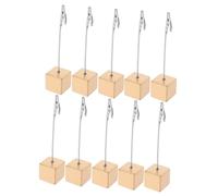 NOLITOY 10pcs Resin Cube Photo Clip Holders with Gold Alligator Clasp Lightweight Memo Note Stand for Office Home Desk Display Versatile Paper Card Holder for Pictures and Place Cards