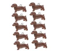 NOLITOY 10pcs Resin Dachshund Charms for Jewelry Making Small Cute Dog Pendants for Bracelets and Necklaces DIY Craft Accessories for Animal Jewelry