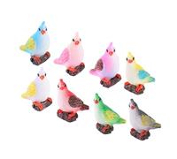 NOLITOY 10pcs Resin Miniature Parrot Figurines Micro Landscaping Bird Statues for Garden and Flowerpot Decoration Decorative Ornaments with Realistic Details