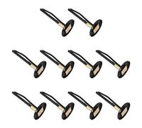 NOLITOY 10pcs Secure Desktop Pens with Chains for Office Stationery, Black Plastic and Metal Clip Counter Pens with Adhesive Holder, Suitable for Home and Hotel Front Desks