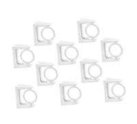 NOLITOY 10pcs Self Adhesive Rotating Towel Rod Brackets for Wall Mounted Bath Towel Bars and Drapery Rod Hooks Nail Damage with Sturdy Circular Design for Glass Tiles and Marble