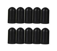 NOLITOY 10pcs Silicone Drumstick Silent Tip Covers Mute Drum Stick Protectors Fit Drumstick Head for Drumming Practice Black