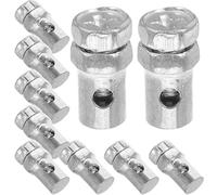 NOLITOY 10pcs Silver Metal Go Kart Throttle Adjustable Cable Replacement Ends for Atv Flexible Handling High Performance Motor Racing Lawn Mower Parts