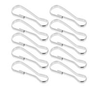 NOLITOY 10Pcs Stainless Steel Spring Hooks for Pet Hammock Attachments 30Mm Metal Clips for Small Animal and Bird Feeders Pet Hammock Fixing Buckles Suitable for Parrots and Small
