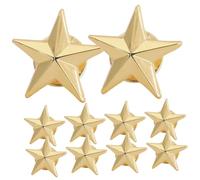 NOLITOY 10pcs Star Badges Metal Pins Decorative Pentagram Lapel Brooches for Veterans Day Memorial Day Labor Party and Stylish