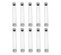 NOLITOY 10pcs Transparent Eyelash Extension Tool Holder Tube with Cap Plastic Tweezers Storage Case for Professional Manicure and Beauty Tool Organization