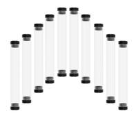 NOLITOY 10Pcs Transparent Pen Boxes Compact Pencil Cases Lightweight Portable Pen Display Holders for Students Professionals and Presentation Storage