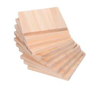 NOLITOY 10pcs Unfinished Square Wood Craft Cubes for DIY Art Projects Smooth Blank Wooden Pieces for Painting Engraving Woodburning Home Decor and Crafting Supplies
