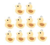 NOLITOY 10pcs White Duck Resin Charms DIY Jewelry Making Pendants for Earrings Necklaces Keychains Versatile Dangle Drop Charms for Bracelet Crafting and Novelty Accessories