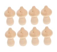 NOLITOY 10pcs Wooden Mushroom Decor Unfinished DIY Craft Models for Painting Projects Smooth Surface Lightweight Home Decoration