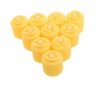 NOLITOY 10pcs Yellow Bird Caller Whistle Squeaker Replacement Set Multi-layer Bubble Sound Maker for Diy Pet Dog Cat Toys and Infant Fun Noise Accessories