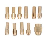 NOLITOY 11pcs Rotary Tool Collet Nut Set with 4.8mm Tail Copper Collet Chuck Precision CNC Drill Chuck for Power Tools Mini Drill Accessories for Repair and Replacement