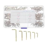 NOLITOY 120pcs Copper-Plated Hooks Self Tapping Right Angle Screws Small Screw Hooks for Picture Hanging Fastening for Home Office Restaurant Use
