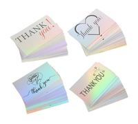 NOLITOY 120Pcs Holographic Thank You Cards for Business Customer Appreciation Decorative Foil Greeting Cards with Blank Back for Messages Portable and Elegant Design