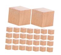 NOLITOY 120pcs Natural Unfinished Wooden Blocks Square Cubes for DIY Crafts Painting and Stacking Educational Wood Blocks for Creative Play and Spatial Exploration