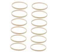 NOLITOY 12pcs Bamboo Dream Catcher Rings DIY Craft Hoops for Wreaths Mandalas Windchimes Smooth Round Bamboo Frames for Embroidery and Handmade Projects